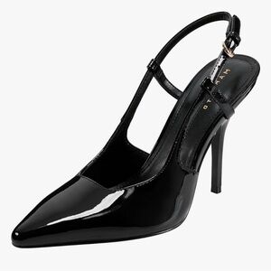 Marc Fisher Shiny Black Pointed Heels